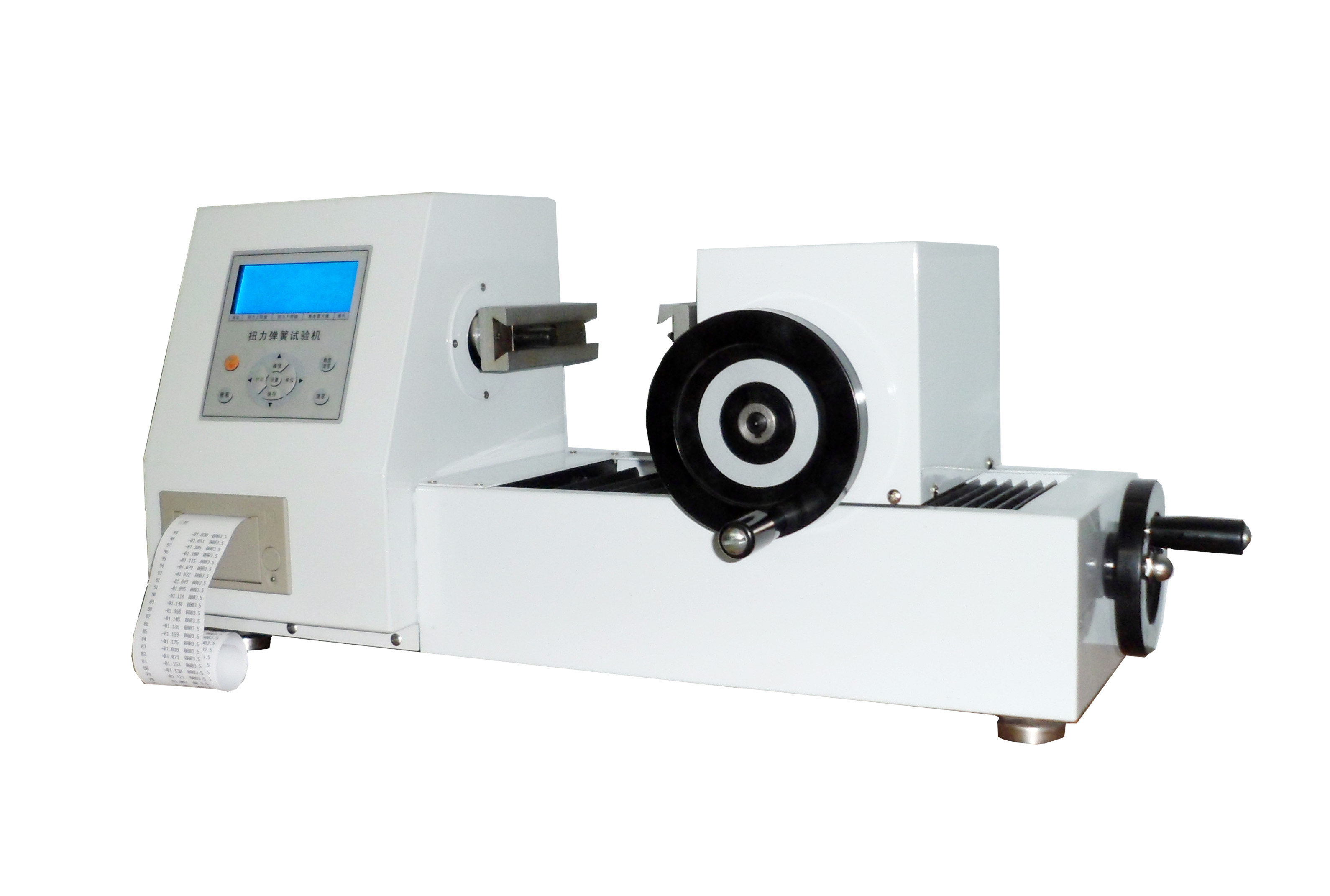 Horizontal manual spring torsion testing